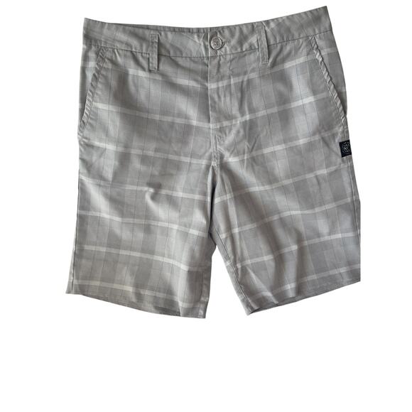 RIP CURL Live the Search Men’s Plaid 100% Cotton Bermuda Shorts, Gray (Size 34) - Picture 1 of 7